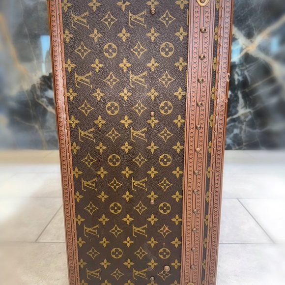 Authentic Vintage Louis Vuitton Monogram Hard Travel Case Trunk Alzer 80 & certi - Picture 5 of 16